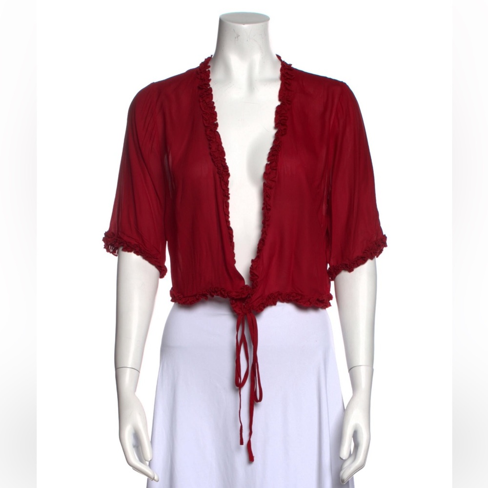 Staud open front shirt — S
